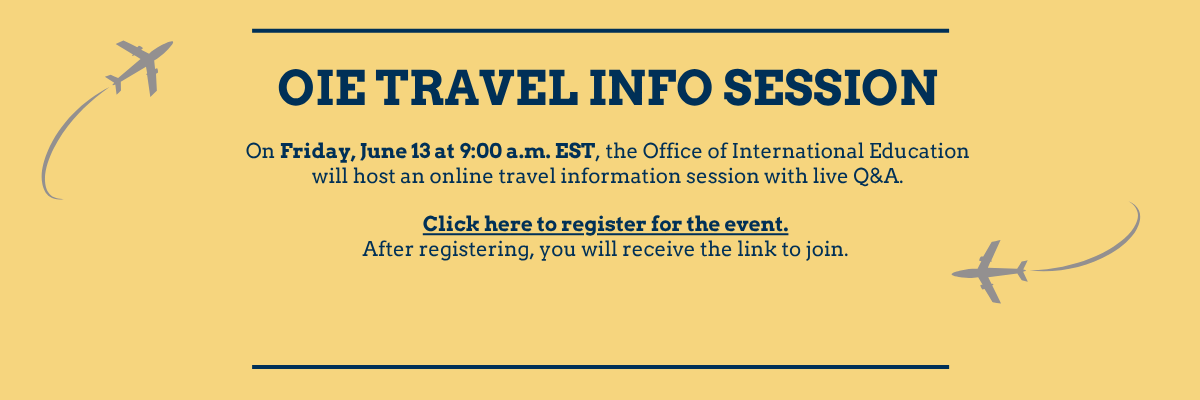 Travel Info Session
