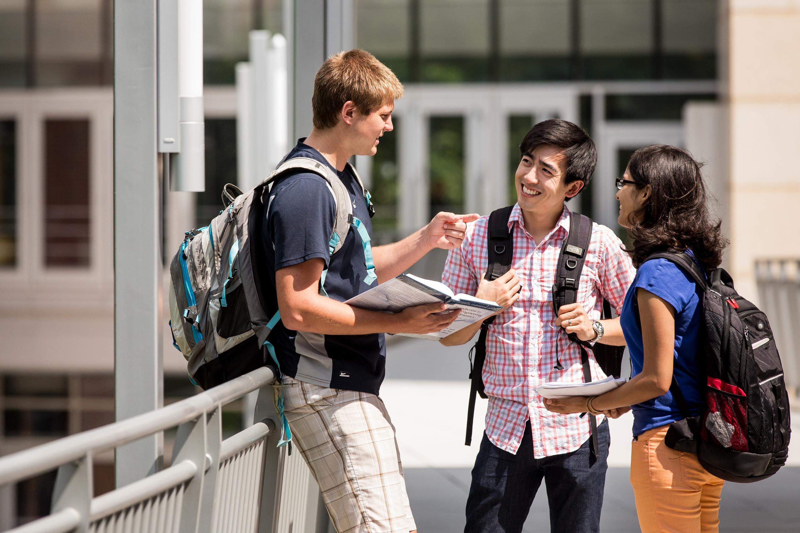 students talking.